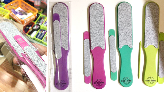 терка, апельсиновая палочка и пилка для ногтей