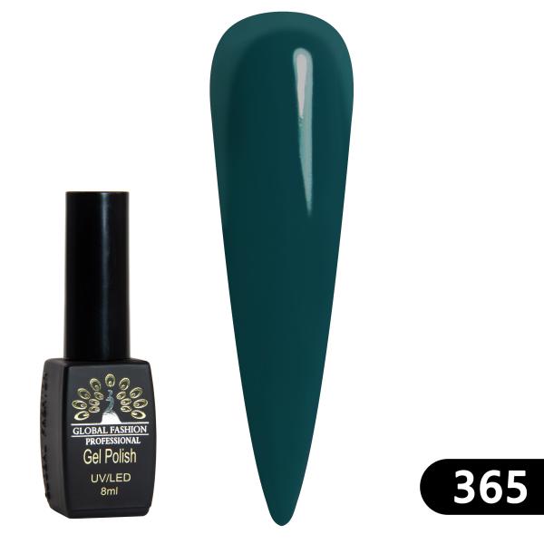Гель-лак Global Fashion (Глобал Фэшн) Black Elite 365, 8 мл