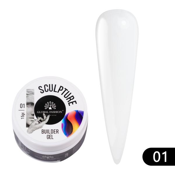 Скульптурный гель Global Fashion (Глобал Фэшн) Sculpture Builder Gel 01, 15 гр