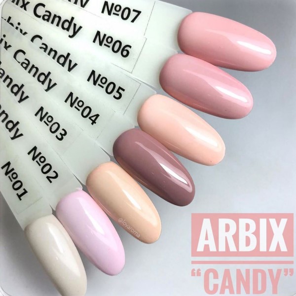 Гель-лак Arbix (Арбикс) Candy ласковый май № 007, 10 мл
