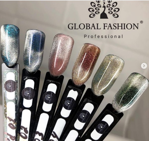 Гель-лак Global Fashion (Глобал Фэшн) кошачий глаз 24D Wild 006, 8 мл