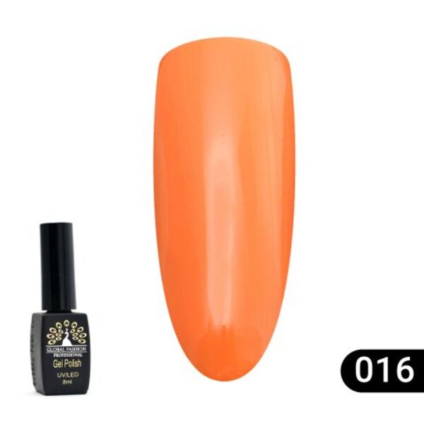 Гель-лак Global Fashion (Глобал Фэшн) Summer Light 016, 8 мл