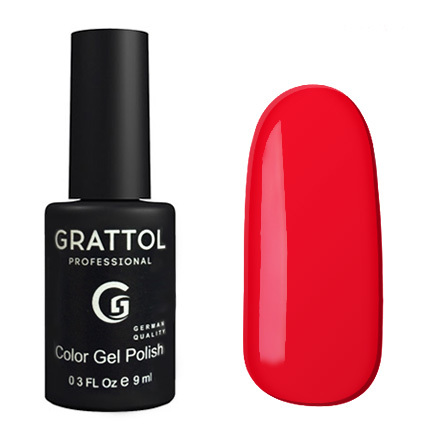 Гель-лак Grattol (Граттол) Classic 083 Pure Red, 9 мл