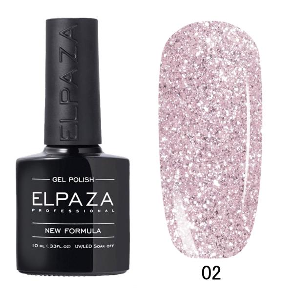 Гель-лак Elpaza (Эльпаза) светоотражающий Platinum 02, 10 мл