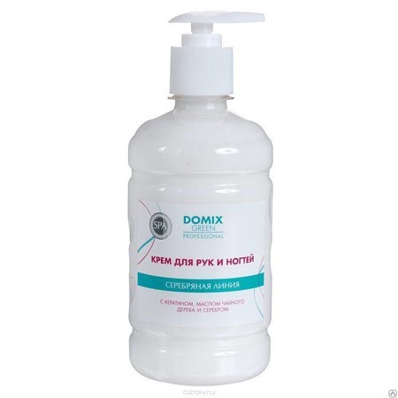 Domix (Домикс) Крем для рук и ногтей с кератином, маслом чайного дерева и коллоидным серебром,250 мл
