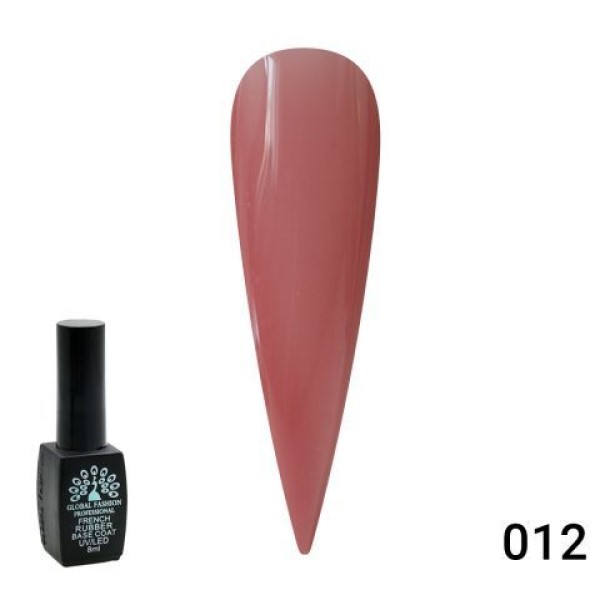 Global Fashion (Глобал Фэшн) Каучуковая френч база French Rubber base coat 012, 8 мл