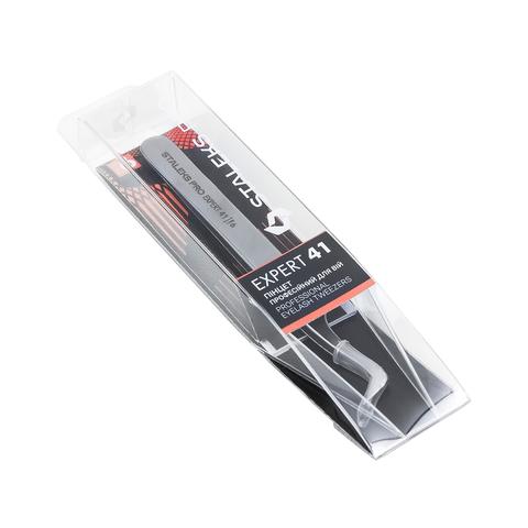 Staleks (Сталекс) Пинцет профессиональный для ресниц EXPERT 41 TYPE 6 (башмачок, 75'), TE-41/6