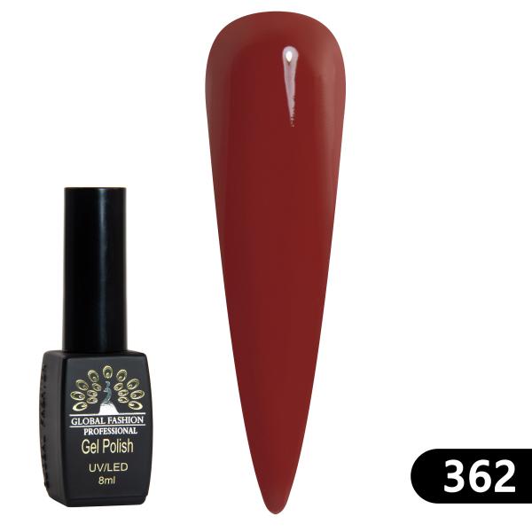 Гель-лак Global Fashion (Глобал Фэшн) Black Elite 362, 8 мл