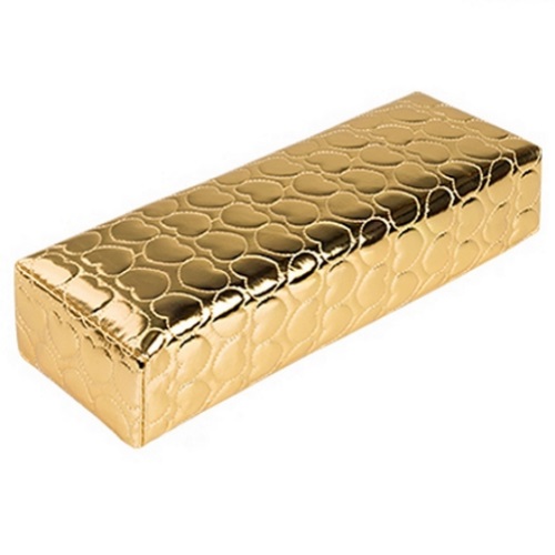 Подставка для рук, золотистая, с сердечками, 28х10х6 см