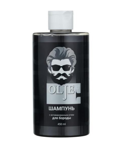 OLJE. Мужской шампунь для волос и бороды с активированным углем, 450 мл