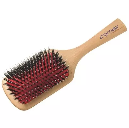 Comair(Комаир) Щетка деревянная, с натуральной щетиной и нейлоновыми штифтами, 11 рядная, 1шт