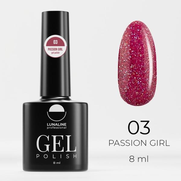 Гель-лак LunaLine (Луналайн) Passion girl 03, 8 мл