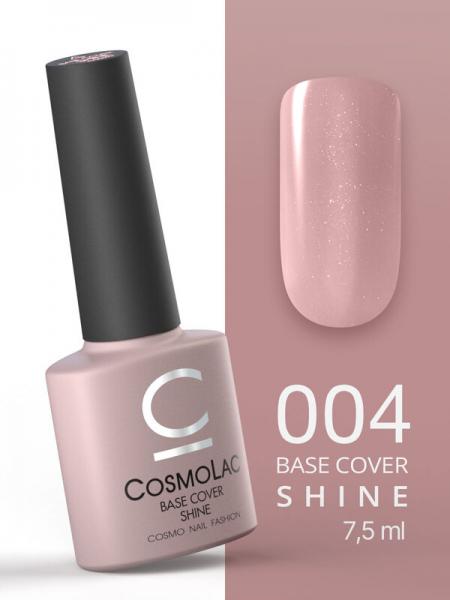 Камуфлирующая каучуковая база CosmoLac (Космолак) с шиммером № 04, 7,5 мл.
