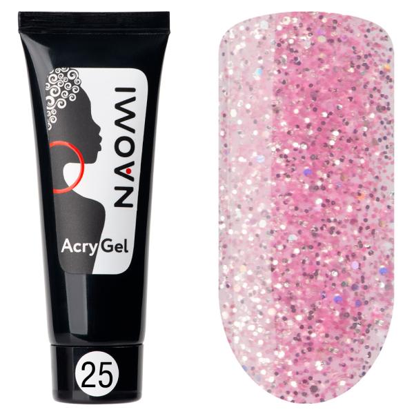 Полигель Naomi AcryGel 25 Розовый (блеск), 15гр