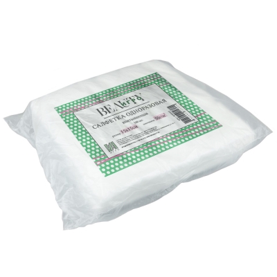 ИГРОbeauty Cалфетка 15*15см, спанлейс, соты, 50г/м2, Белый, 100шт