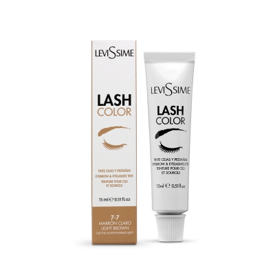 LeviSsime( Левиссиме) Краска для бровей и ресниц Lash Color Light Brown, светло-коричневый 7.7, 15 мл