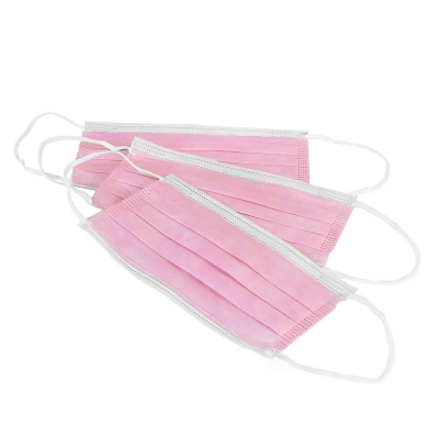 ИГРОbeauty Маска трехслойная, одноразовая, цвет - розовый, 50шт.