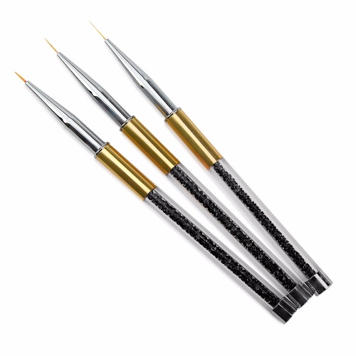 Набор кистей для росписи ногтей, 3 шт