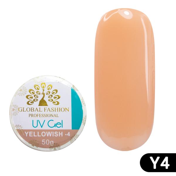 Гель для наращивания ногтей Global Fashion (Глобал Фэшн) Yellowish-4, 50 мл