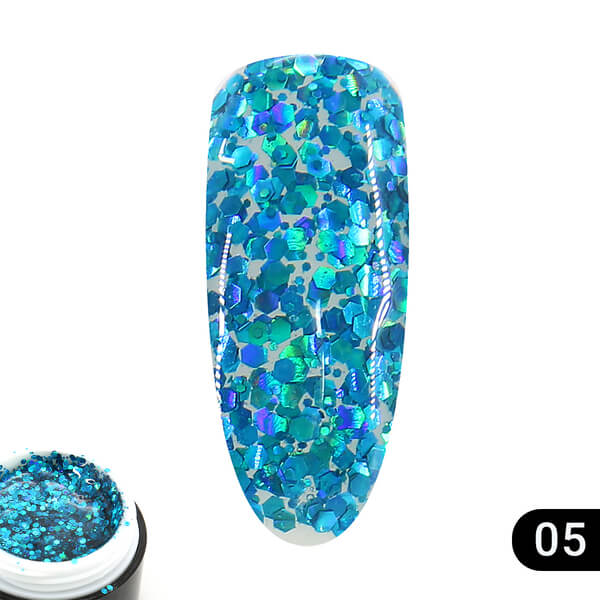 Global Fashion (Глобал Фэшн) Glitter Gel 05, 5 мл