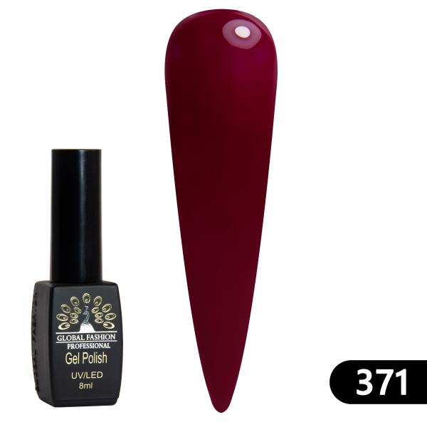 Гель-лак Global Fashion (Глобал Фэшн) Black Elite 371, 8 мл