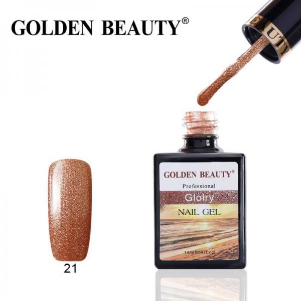 Гель-лак Golden Beauty (Голден Бьюти) 21 Glolry, 14 мл