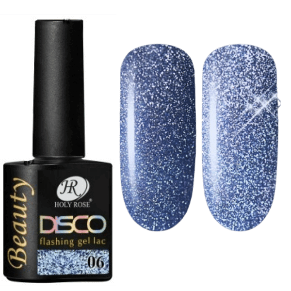 Гель-лак Holy Rose (Холи Роуз) светоотражающий Disco №006, 10 мл