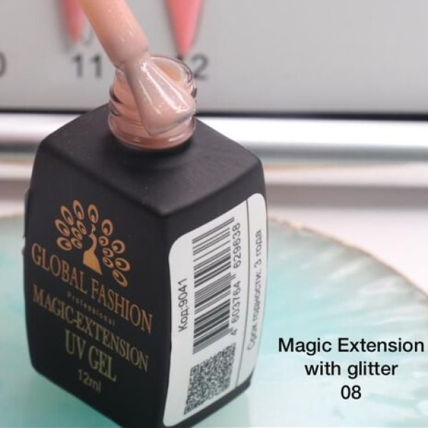 Гель Global Fashion (Глобал Фэшн) Magic-Extension с шиммером 08, 12 мл