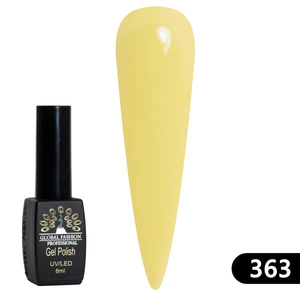 Гель-лак Global Fashion (Глобал Фэшн) Black Elite 363, 8 мл