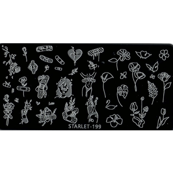Пластина для стемпинга Starlet (старлет) № 199