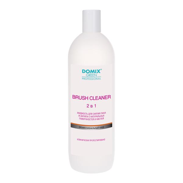 Domix (Домикс) Brush cleaner 2в1 Жидкость для снятия лака и акрила с натуральных поверхностей и кистей, 1000 мл