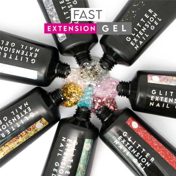 Полигель Global Fashion (Глобал Фэшн) Fast Extension Gel с глиттером 007, 30 мл