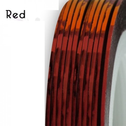Нить для дизайна ногтей фольга, красная