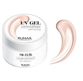 Камуфлирующий UV-гель RuNail (Рунейл) professional, Чайная роза (3449), 15 мл