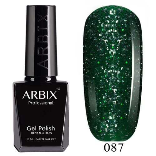 Гель-лак Arbix (Арбикс) № 087 Изумрудная Крошка, 10 мл