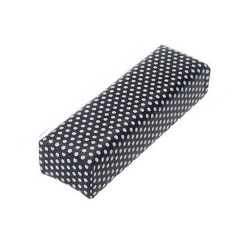 Подставка для рук мягкая чёрная в белый горох, 29х6х10 см