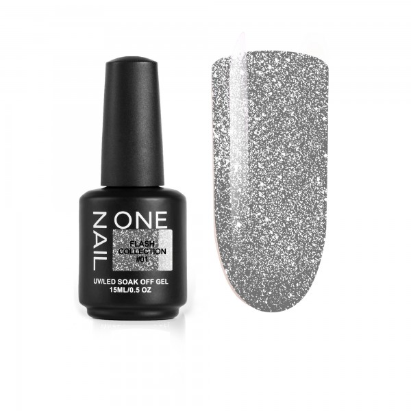 Гель-лак One Nail Flash светоотражающий #01, 15 мл