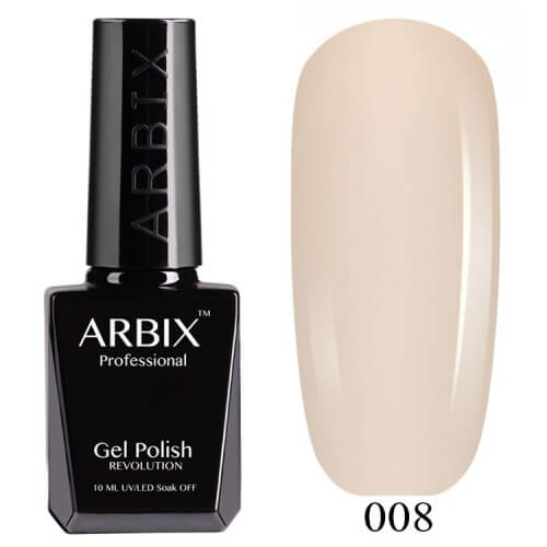 Гель-лак Arbix (Арбикс) № 008 Слоновая Кость, 10 мл