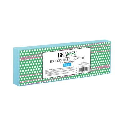 ИГРОbeauty Бумага в полосках для депиляции, Голубая 7х22 см, 100шт