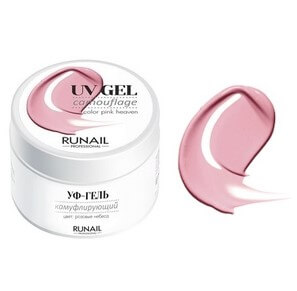 Камуфлирующий UV-гель RuNail (Рунейл) professional, Розовые небеса (3447), 15 мл