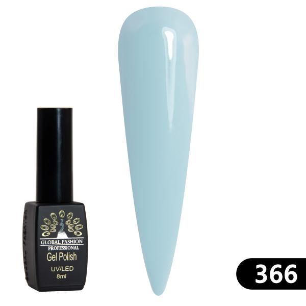 Гель-лак Global Fashion (Глобал Фэшн) Black Elite 366, 8 мл