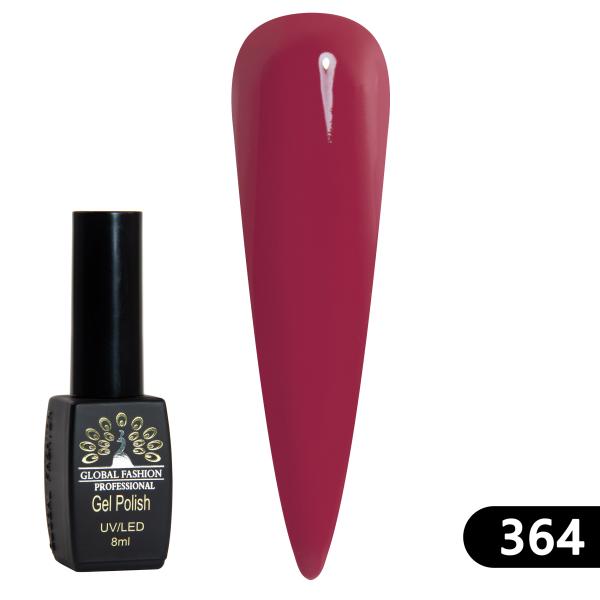 Гель-лак Global Fashion (Глобал Фэшн) Black Elite 364, 8 мл