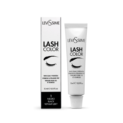 LeviSsime( Левиссиме) Краска для бровей и ресниц Lash Color Black, чёрный 1, 15 мл
