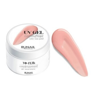 Камуфлирующий UV-гель RuNail (Рунейл) professional, Нежный лепесток (3448), 15 мл