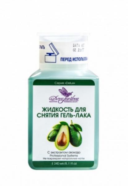 Dona Jerdona (Дона Жердона) Жидкость для снятия гель-лака "Delux" с помпой, 240 мл.