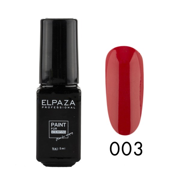 Краска для стемпинга Elpaza (Эльпаза) Paint красная №003, 5 мл