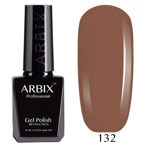Гель-лак Arbix (Арбикс) № 132 Ореховый Мокко, 10 мл