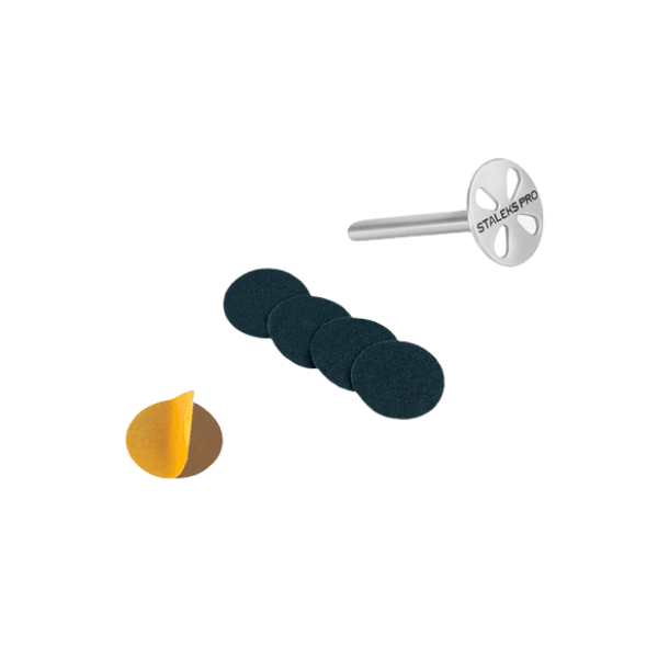 Staleks (Сталекс) Диск педикюрный PODODISC STALEKS PRO L в комплекте с сменным файлом 180 грит 5 шт (25 мм)