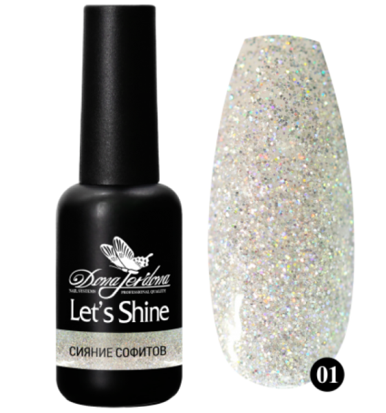 Гель-лак Dona Jerdona (Дона Жердона) Let's Shine сияние софитов №01, 10 мл