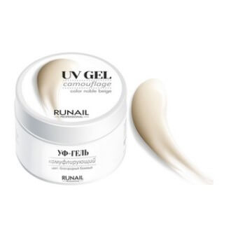 Камуфлирующий UV-гель RuNail (Рунейл) professional, Благородный бежевый (3446), 15 мл
